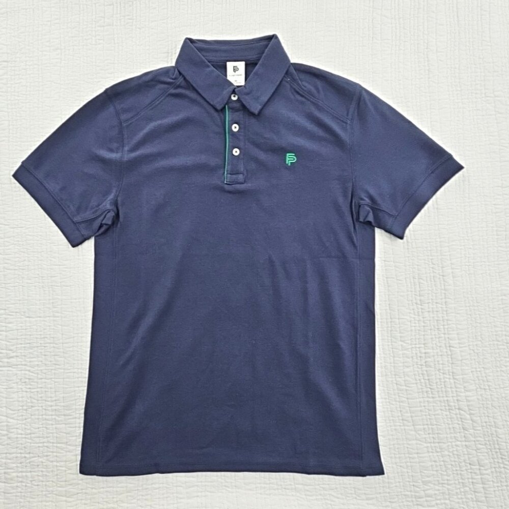 Flint Park‎ Mesh Polo Shirt Men's M Medium Navy Blue NWT Tennis NEW Pickleball